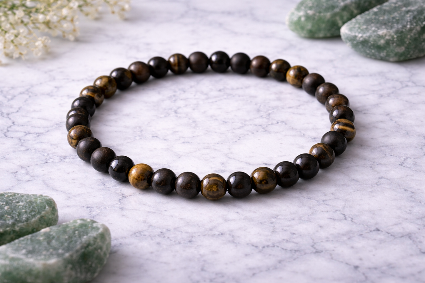 Bracelet Oeil de Tigre & Bois de Santal