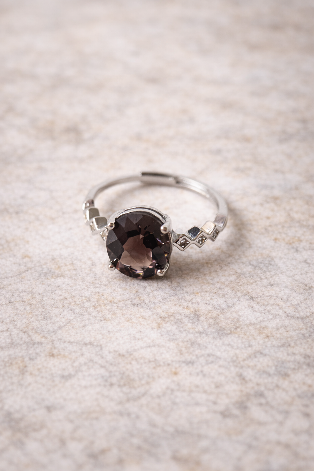Bague Quartz Fumé