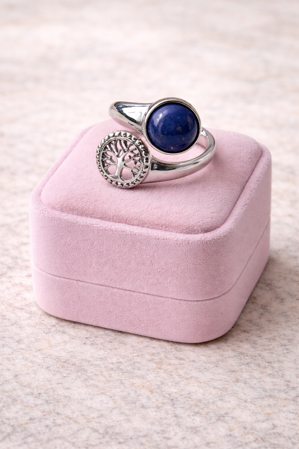 Bague Lapis-Lazuli & Arbre de vie