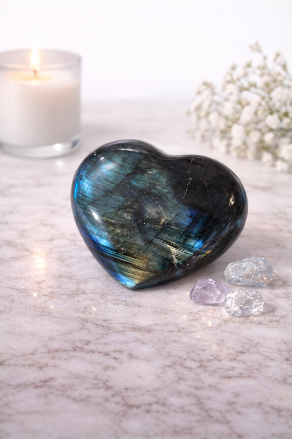 Galet Coeur Labradorite