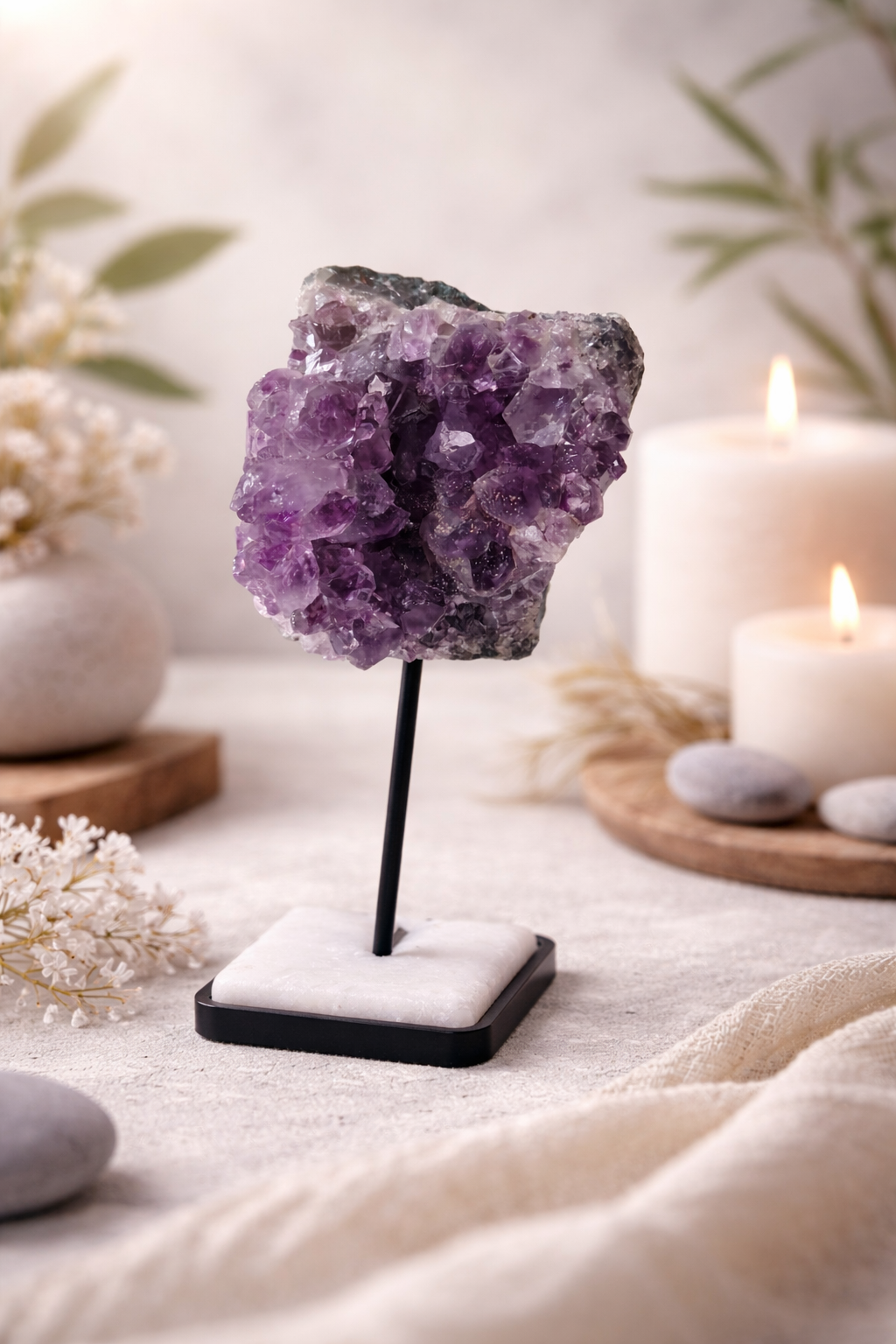 Améthyste sur socle