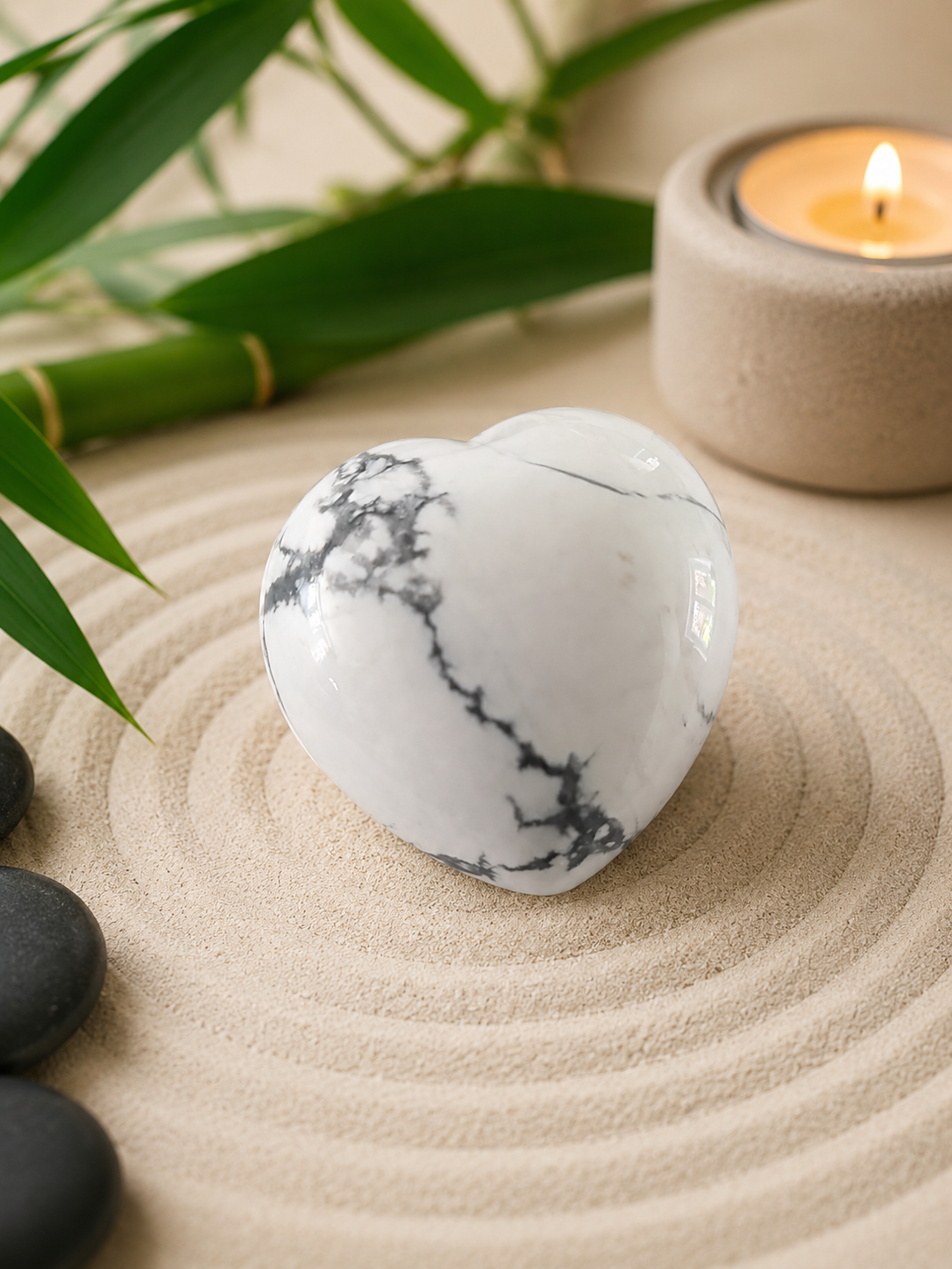 Cœur en Howlite