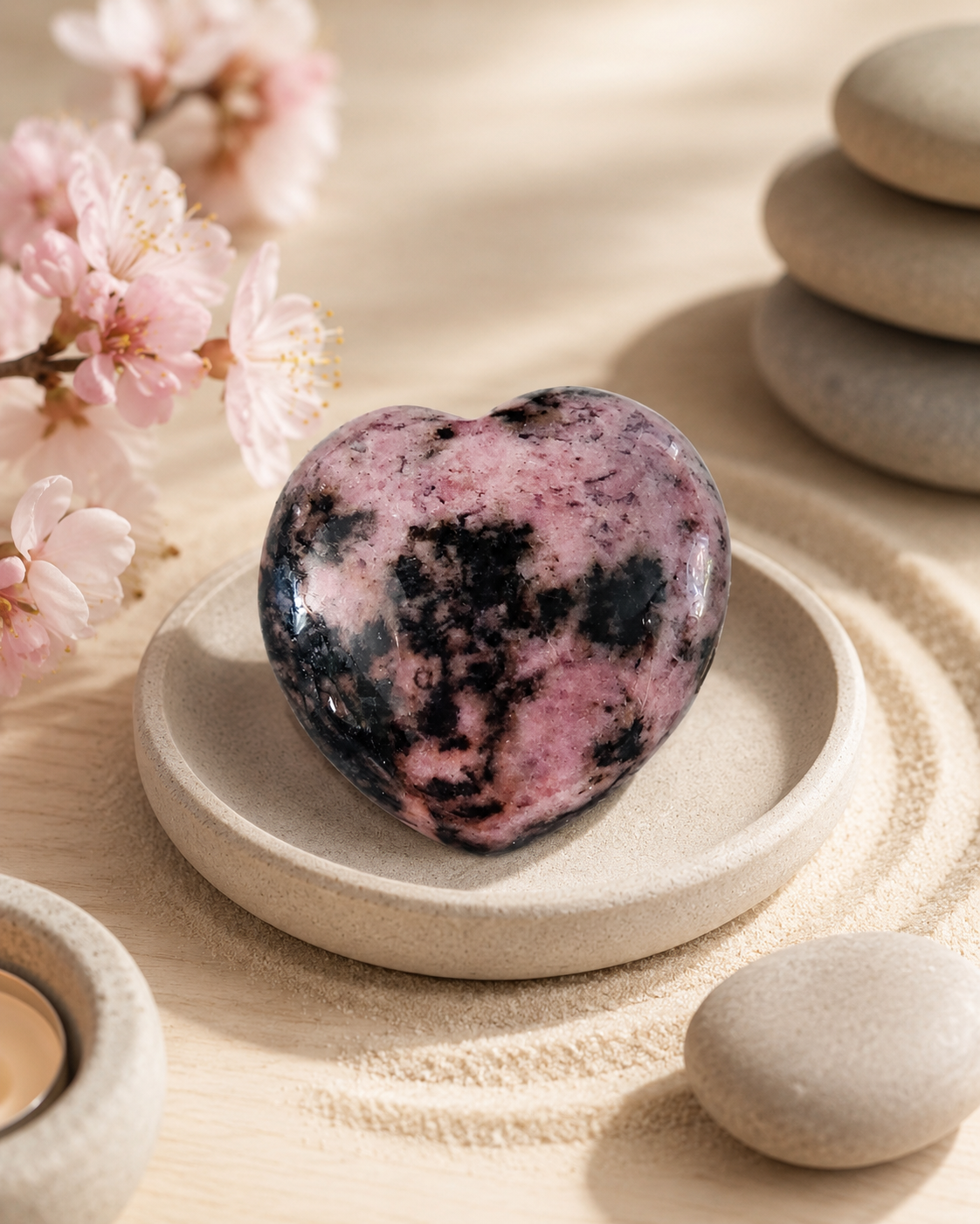 Cœur en Rhodonite