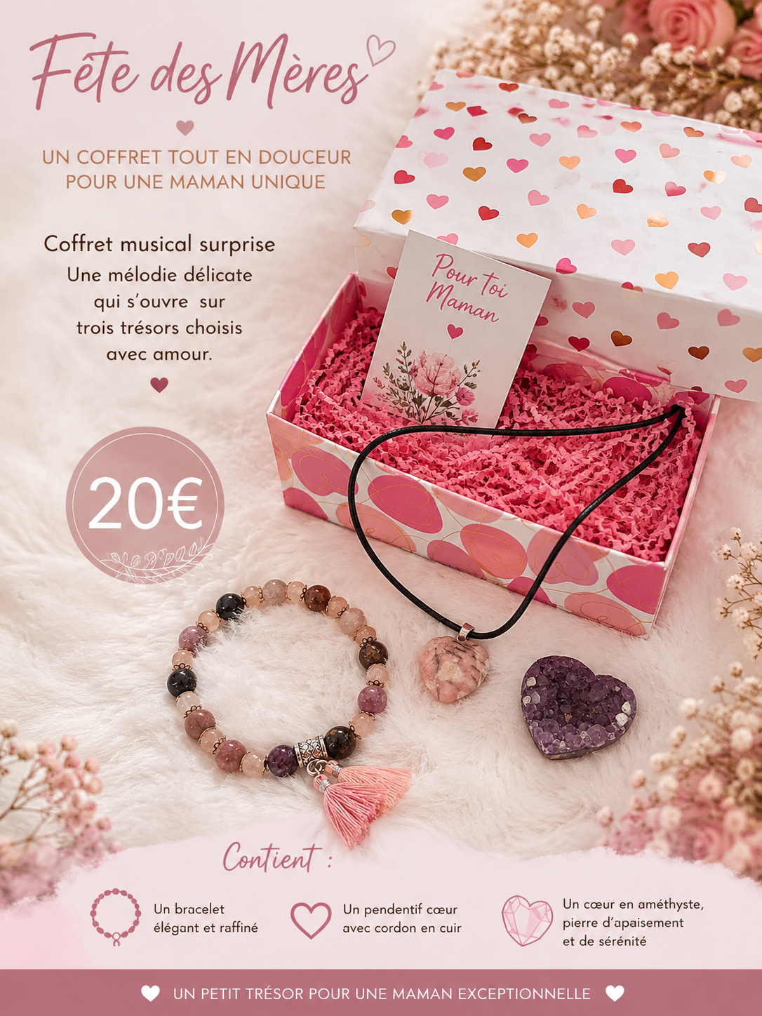 Coffret musical surprise fête des mères