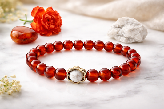 Bracelet Cornaline & Howlite