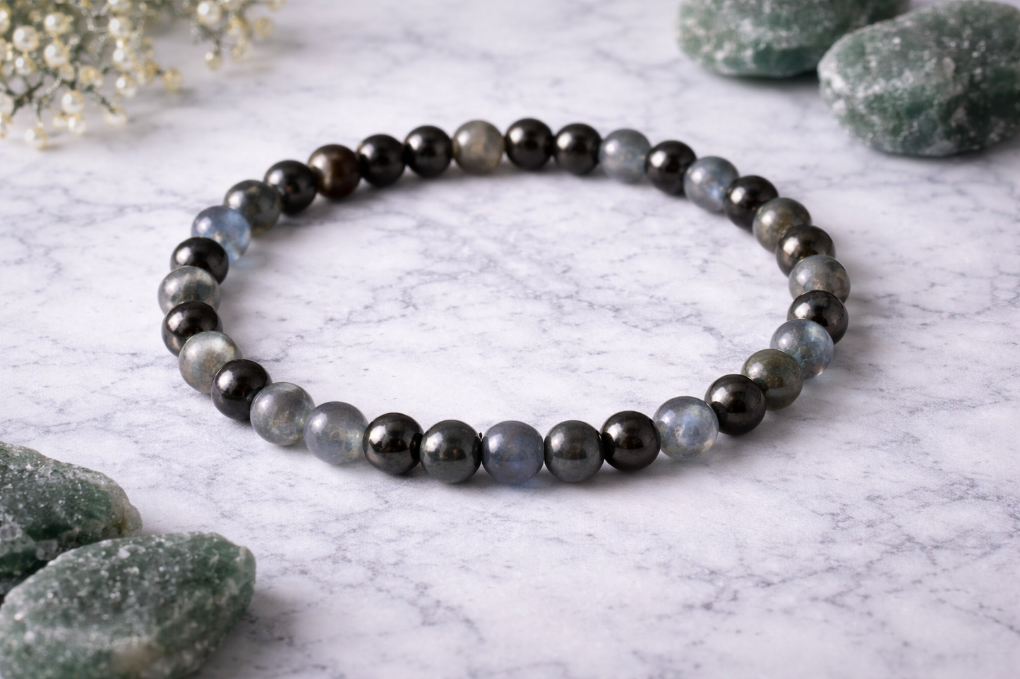 Bracelet Labradorite & Hématite