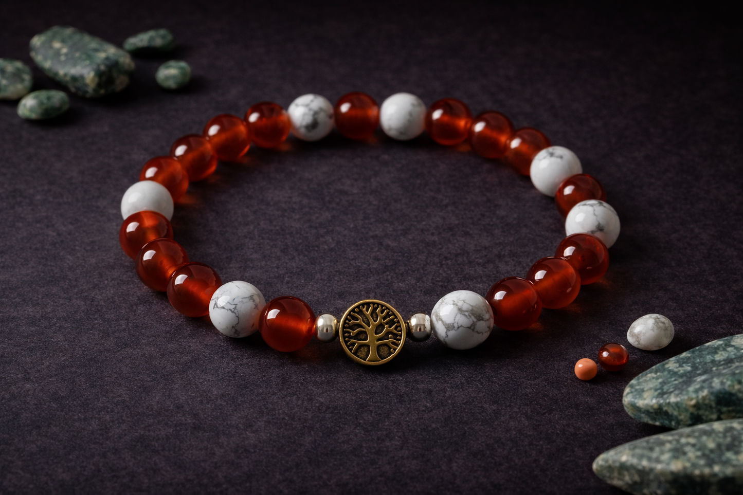 Bracelet Cornaline & Howlite