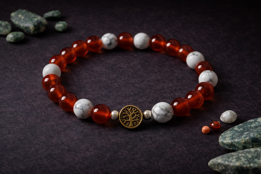 Bracelet Cornaline & Howlite