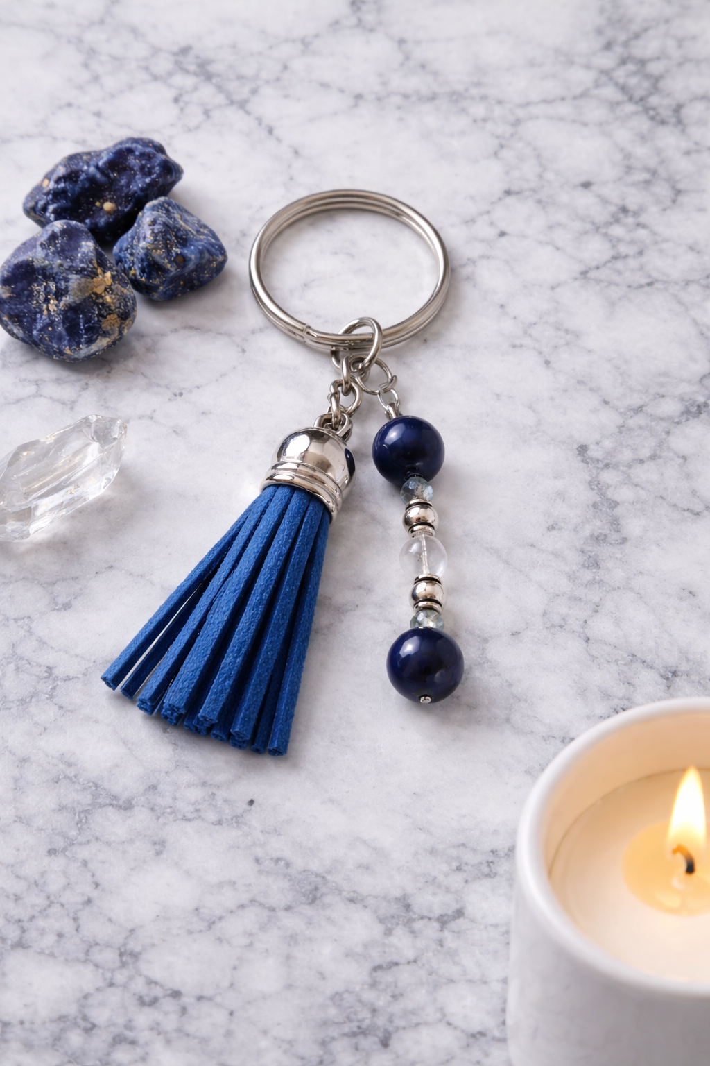 Porte-clefs Lapis-Lazuli et Labradorite