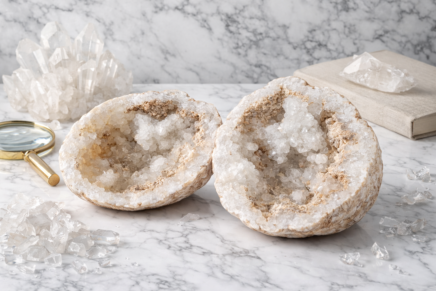 Géode de Cristal de Roche Refermable