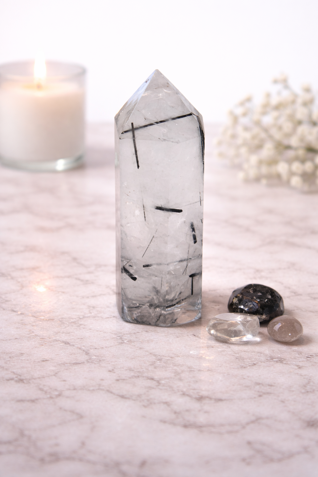 Pointe Quartz Tourmaline