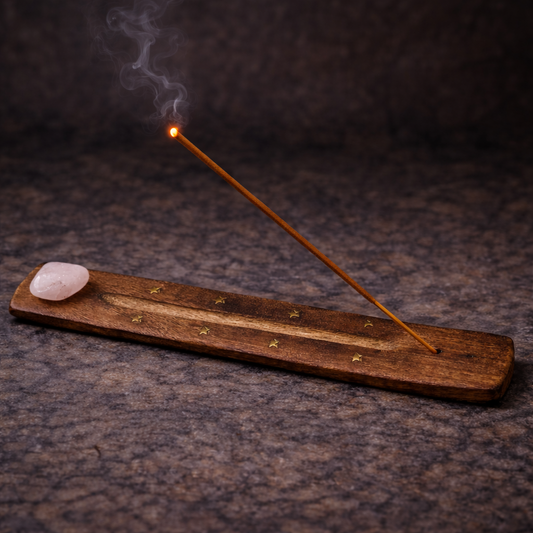 Porte encens quartz rose