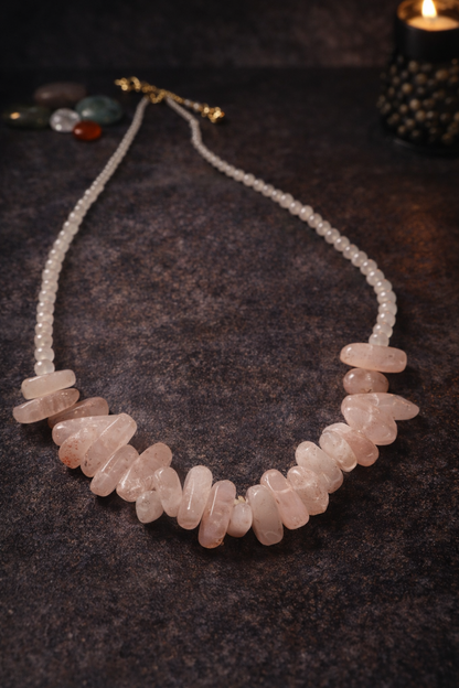 Collier Quartz Rose