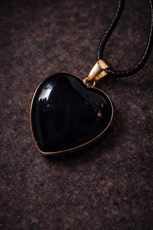 Pendentif Coeur Obsidienne