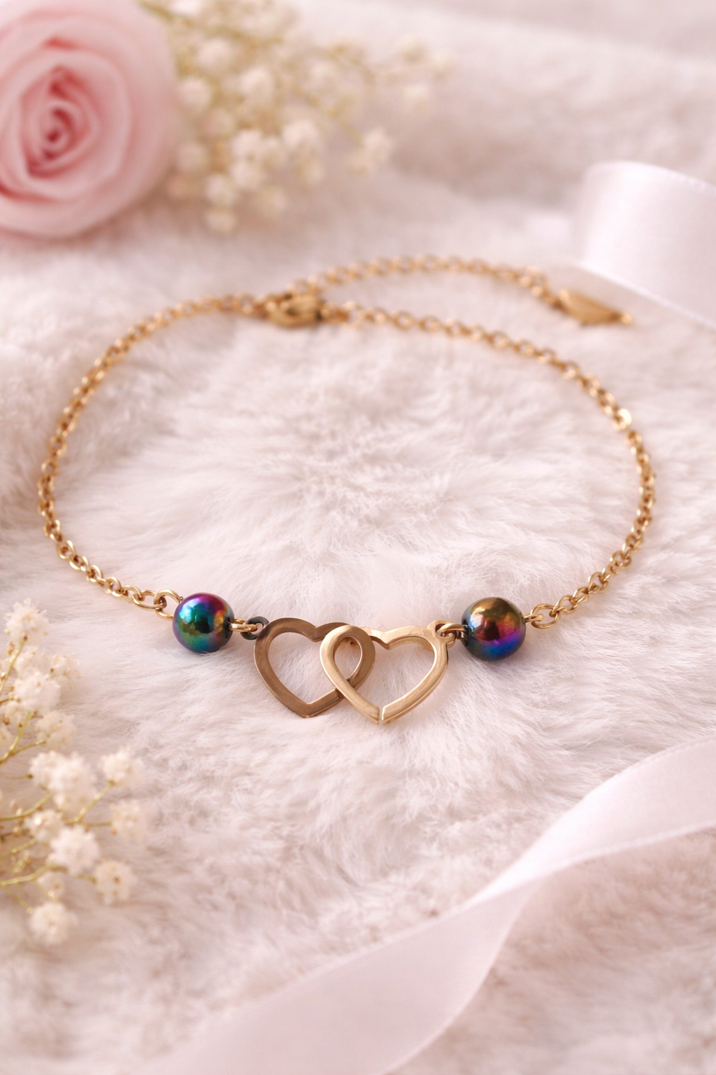 Bracelet cœur et hématite